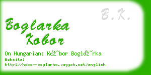 boglarka kobor business card