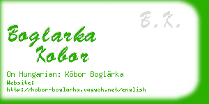 boglarka kobor business card